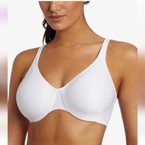 34D NWT Bali White Full-Coverage Underwire Smoothing Shaping Minimize Bra DF3383